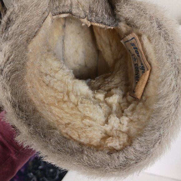 Vintage 70s Converse Stormgards Boots Womens 5 Winter Fur Chukka Sherpa Beige - Picture 12 of 12